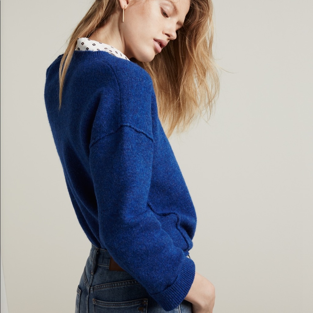 Madewell Connection Sweater Navy Blue